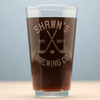 Engraved Personalized Hockey Themed Brewing Company Home Brew Pints