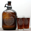 Engraved Personalized Gallon Growler & 2 Pint Glass Set with Classy Home Brew Label