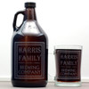 Personalized 64oz Growler and 2 Beer Steins Set Engraved with Simple Old School Family Name Design