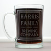 Engraved Beer Mugs Personalized with Family Name Brewing Company Design (Set of 2)