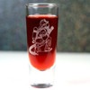 Engraved Shooter Shot Glass with Firefighter In Action