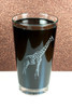 Pint Glass Engraved with Giraffe