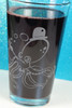 Engraved Octopus gentleman Etched Pint Glass