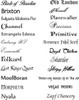 Font List for Engraved Champagne Flutes Wedding Couple Initials in Tree Trunk