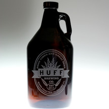 Double oval with middle banner Personalized 64oz Growler