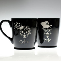 Sugar Skull Personalized Coffee Mugs  | (Set of 2)