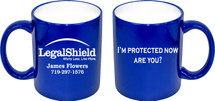 Custom listing for James - 36 double sided laser engraved 11oz blue mugs
