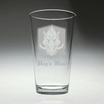 Hogs Head Harry potter inspired glass