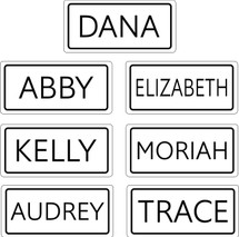 Custom listing for Abby - 7 name tags with just names