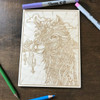 Llama Face wood coloring panel
