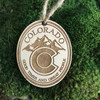 CO Oval wood holiday ornament