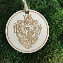 Ravenclaw Crest wood holiday ornament