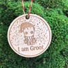 I am Groot wood holiday ornament