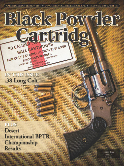 This issue's cover is compliments of William Curry and it shows a nice, old Colt 1896 "New Model" in .38 Long Colt, a pistol cartridge with a definitely "checkered" reputation. William provided some great information on the evolution of the .38 Long Colt from clack powder days to smokeless loadings and its use, both by civilians and the military. I'm sure you have heard of the oft-repeated story about the U.S. Army in the Philippine Insurrection, finding out that the .38 Long Colt was not effective in stopping suicide attacks by the Moros. William's article shows us some of the hard data that spawned that story, as well as good information on barrel and cylinder chamber dimensions. This would be extremely useful information to have when purchasing and revolver in .38 Long Colt.
Thank you, William Curry for a great cover and an excellent article. 