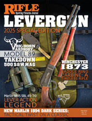 About the Cover... Bighorn Armory’s Model 89 Take Down is a modern powerhouse built for serious field use. Chambered in 500 S&W Magnum and shown here with an 18-inch match-grade Criterion barrel, it features skin sights, an adjustable rear bolt-mounted peep sight paired with a high-visibility white dot front sight for fast target acquisition. Classic lines meet real-world performance in this premium American-made rifle.
Photo by Lacey Polacek.
