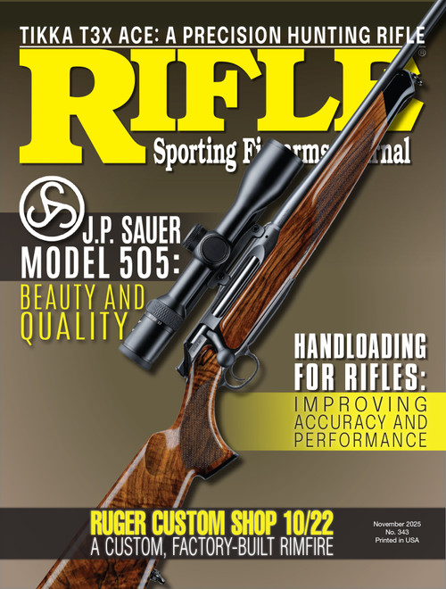 About the Cover... A J.P. Sauer & Sohn Model 505 Lux Wood chambered in .30-06, topped with a Blaser B2 2-12x 50mm iC riflescope.
Photo courtesy of J.P. Sauer & Sohn.