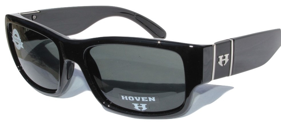 Hoven Knucklehead Sunglasses - Black Gloss - Grey Polarized