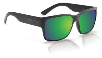 Hoven Mosteez Sunglasses - Black on Black - Green Chrome Polarized - 51-9964