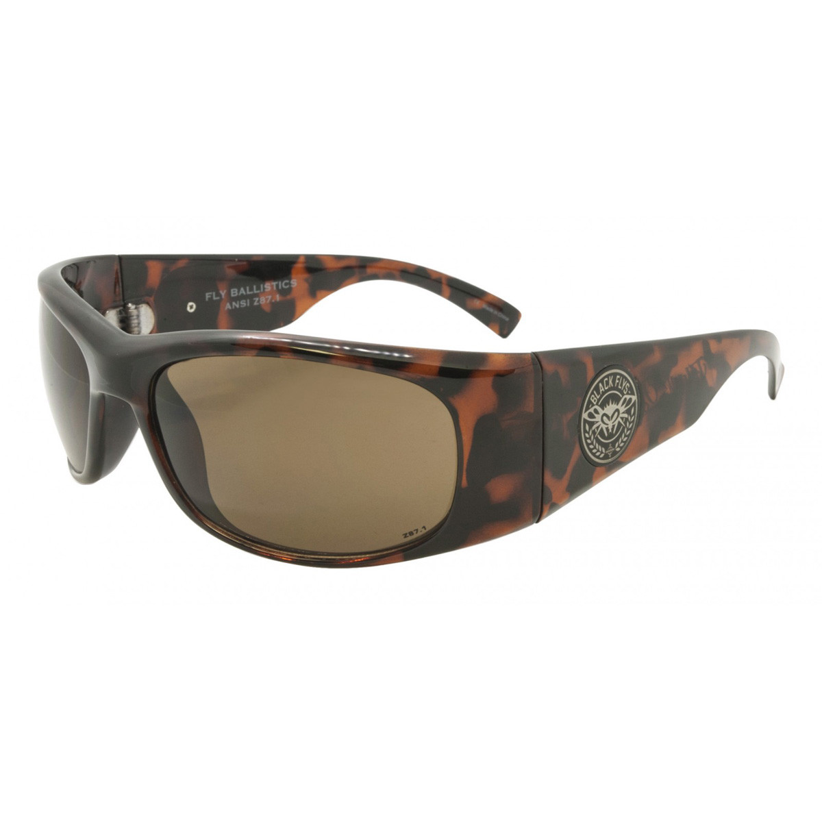 Black Flys Fly Ballistics Sunglasses Tortoise Brown ANSI Certified