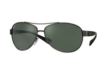 Ray Ban RB3386 004/9A Aviator Sunglasses - Gunmetal with Polarized Grey Green - Large 67mm