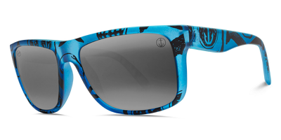 Electric Swingarm Sunglasses - Twin Fin Blue - Melanin Grey Bi Gradient Mirror - 129-25441
