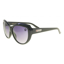Flygirls Kissy Fly Sunglasses - Shiny Black - Smoke Gradient Lenses - New