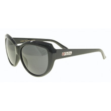 Flygirls Kissy Fly Sunglasses - Shiny Black - Polarized Smoke Lenses - New