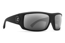 Von Zipper Clutch Sunglasses - Black Satin - Wild Grey Silver Flash Polar - CLU-PVC