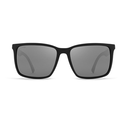 Von Zipper Lesmore Sunglasses - Black Satin - Wild Vintage Grey Silver Flash Polar - LES-PVC