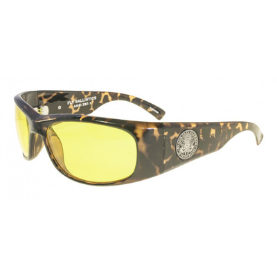 Black Flys Fly Ballistics Safety Glasses - Tortoise Frame - Yellow Lenses - ANSI Certified