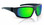 Hoven Easy Sunglasses - Black On Black - Green Chrome Polar - 52-9964