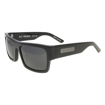 Black Flys Fly Menace Sunglasses - Shiny Black - Smoke Polar