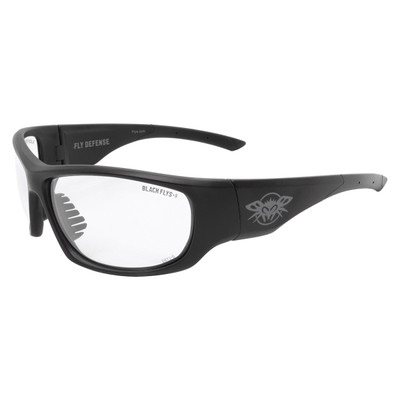 Black Flys Fly Defense Safety Glasses - Matte Black - Clear Z87
