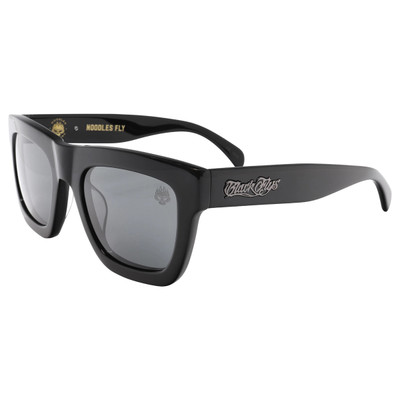 Black Flys Noodles Fly Sunglasses - Shiny Black - Smoke Lens