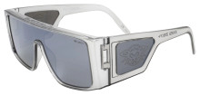 Black Flys Fly Jefe Sunglasses - Crystal Grey - Smoke Silv Mir Lens Z87.1