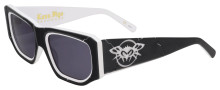 Black Flys Lava Fly Sunglasses - Matte Black and White w/Smoke lenses