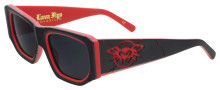 Black Flys Lava Fly Sunglasses - Matte Black and Red- Smoke Polarized