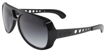 Black Flys King Fly Sunglasses - Shiny Black - Smoke Gradient