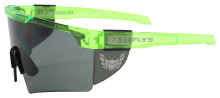 Black Flys Fly Shield Sunglasses - Neon Green - Smoke Polarized