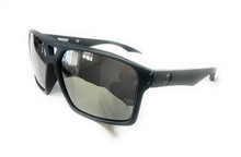 Dragon Channel Sunglasses - Matte Magnet - Chrome Lenses