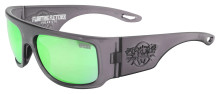 Black Flys Floating Fletcher Sunglasses - Crystal Grey - Green Mirror Polarized