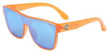 Black Flys Mono Fly Sunglasses - Neon Orange - Blue Mirror Lens