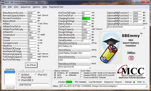 SBS Smart Battery Emulator Software Release 3
