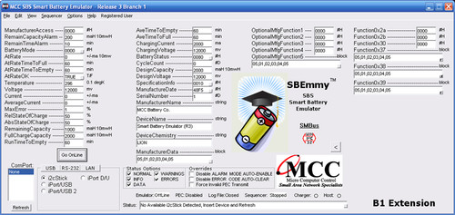 SBS Smart Battery Emulator Software Release 3 Branch 1