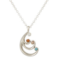 Mother's Pendant with Birthstones