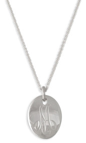 Large Oval Pendant Sterling Silver