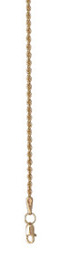 Gold - 1.5mm Solid Rope Chain
