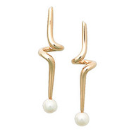14k Gold Drop Pearl Earrings $498
