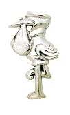 Stork Brooch