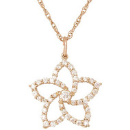 Diamond Flower Necklace